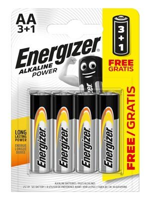 Nabíječky a baterie - Energizer Alkaline Power baterie Tužka AA/4 3+1 zdarma - EB011