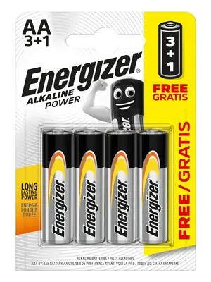 Nabíječky a baterie - Energizer Alkaline Power baterie Tužka AA/4 3+1 zdarma - EB011