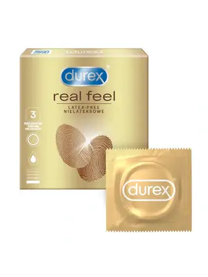 Kondomy bez latexu - Durex Real Feel kondomy 3 ks - 5038483866535