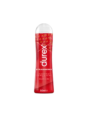 Lubrikační gely s příchutí nebo vůní - Durex Strawberry lubrikační gel 50 ml - 5997321773674