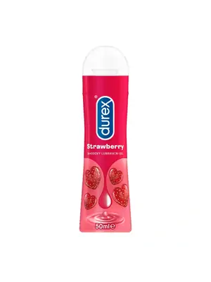Lubrikační gely s příchutí nebo vůní - Durex Strawberry lubrikační gel 50 ml - 5997321773674