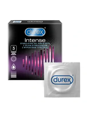 Vroubkované kondomy, kondomy s vroubky - Durex Intense kondomy 3 ks - 5900627068351