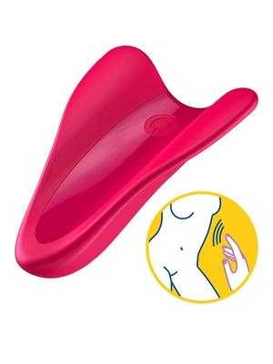 Vibrátory na klitoris - Satisfyer High Fly Vibrátor pod prst - červený - sat4004129