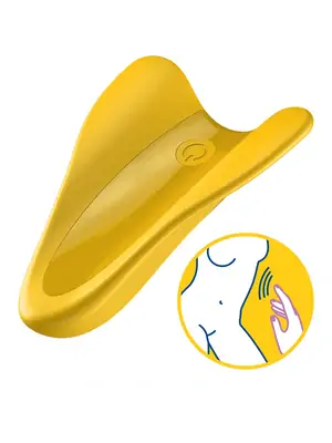 Vibrátory na klitoris - Satisfyer High Fly Vibrátor pod prst - žlutý - sat4004112