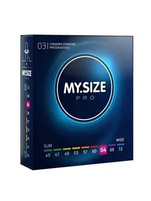 Extra velké kondomy - My.Size Pro kondomy 64mm 3ks - D-228873