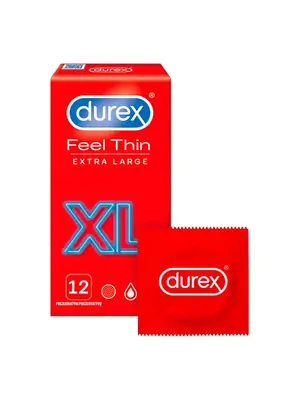 Ultra jemné a tenké kondomy - Durex Feel Thin XL kondomy 12 ks - 5900627095630