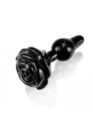 Nevibrační anální kolíky - Icicles No 77 Skleněný anální kolík růže - dc45546