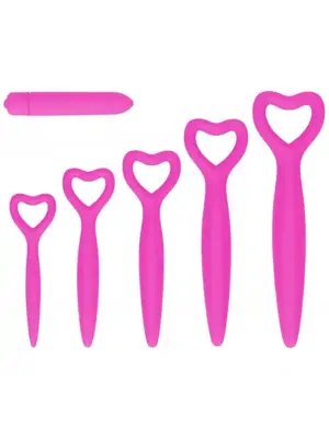 Vaginální dilatátory - OUCH! Set dilatátorů pro trénování svalů při vaginismu 5 ks - růžová - shmOU485PNK