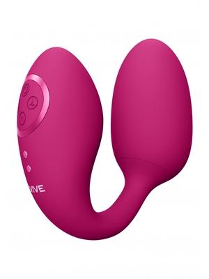 Tipy na valentýnské dárky pro ženy - VIVE Aika Vibrační vajíčko a vibrátor na klitoris 2v1 - růžový - VIVE028PNK