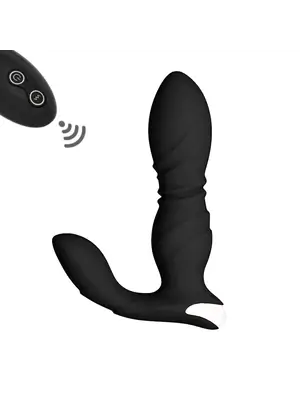 Vibrační anální kolíky - BASIC X  Will stimulátor prostaty na dálkové ovládání černý - BSC00353