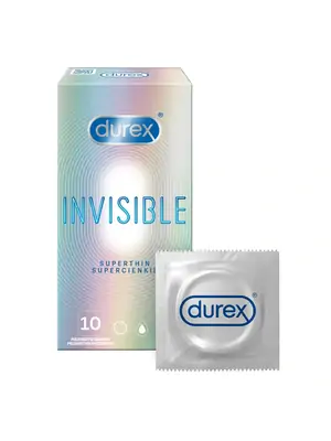 Ultra jemné a tenké kondomy - Durex Invisible kondomy 10 ks - 5900627071252