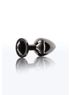 Anální šperky - Taboom Anální kolík s kamínkem M - černý - s17117