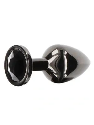 Anální šperky - Taboom Anální kolík s kamínkem S - černý - s17116