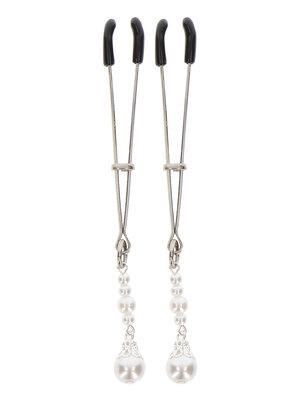 Tipy na valentýnské dárky pro ženy - Taboom Svorky na bradavky s perličkami - stříbrné - s17270sil
