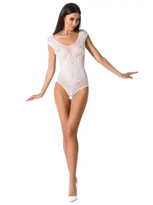 Bodystocking a catsuit - Passion body Laura - bílé - BS064white