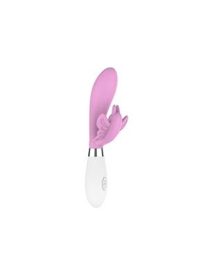Rotační a rabbit vibrátory - BASIC X Toby vibrátor butterfly růžový - BSC00384