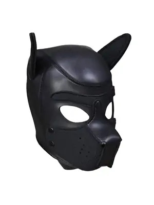 Masky, kukly a pásky přes oči - OUCH! Puppy Hood maska psa černá - shmOU705BLK