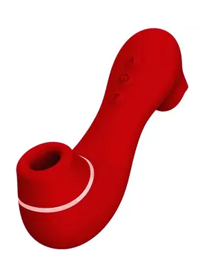 Vibrátory na klitoris - Romant Laurence oboustranný Suction stimulátor klitorisu červený - RMT118red