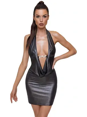 Erotické šaty - Cottelli Party Šaty s ozdobou z kamínků - 27181976041 - L