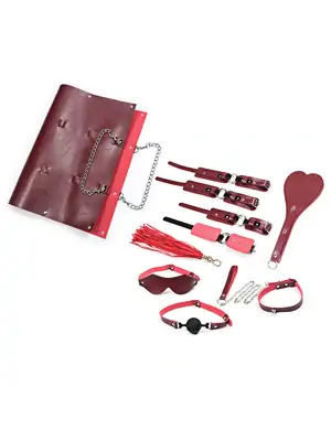 Výhodné BDSM sety - BASIC X Handbag luxusní BDSM sada červená - BSC00413