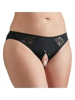 Erotické kalhotky - Cottelli Curves kalhotky - černé - 23105381041 - L