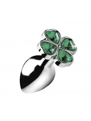 Anální šperky - Lucky Clover Gem Anální kolík čtyřlístek S - shmAG185-SMALL