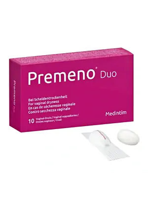 Intimní hygiena a menstruace - Premeno DUO vaginální globule 10 ks - 4260635981082