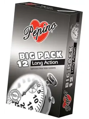 Kondomy prodlužující styk - Pepino kondomy Long Action - 12 ks - SU26109
