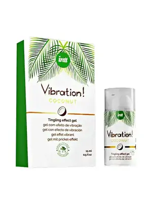 Stimulace klitorisu a vaginy - intt Vibration! Tingling effect gel - Coconut 15 ml - 5600692473905