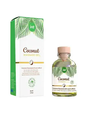 BIO a Vegan lubrikační gely - intt Coconut Masážní gel s hřejivým efektem 30 ml - 5600692473912