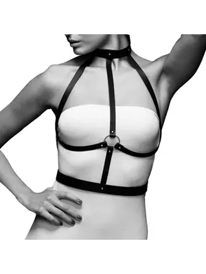 Erotická pouta a bondage - Bijoux Indiscrets MAZE H Postroj - černý - bb0225