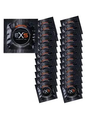 Barevné kondomy - EXS Sada kondomů Black Latex 24 ks - 8594072769344