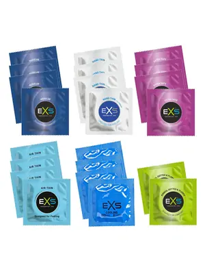 Akční a dárkové sady kondomů - EXS kondomy Testovací sada č.5 - 22 ks - 8594072769368