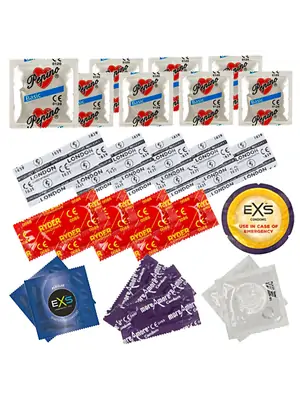 Standardní kondomy - Sada klasických kondomů - různé značky 25 ks - 8594072769429