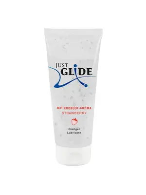 Lubrikační gely s příchutí nebo vůní - Just Glide Lubrikační gel - jahoda 200 ml - 6288240000