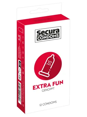 Vroubkované kondomy, kondomy s vroubky - Secura kondomy Extra Fun 12 ks - 4165250000