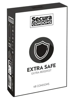Extra bezpečné a zesílené kondomy - Secura kondomy Extra Safe 48 ks - 4166220000