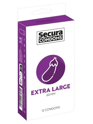 Extra velké kondomy - Secura kondomy Extra Large 12 ks - 4165500000