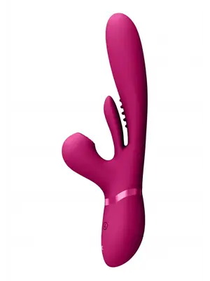 Vibrátory na G-bod - VIVE Kura G-Spot Vibrátor se stimulací klitorisu - růžový - VIVE052PNK