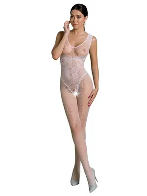 Bodystocking a catsuit - Passion ECO Bodystocking BS003 bílý - ECOBS003white