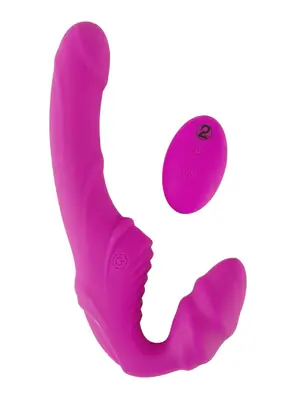 Připínací penis - Strapless Strap-On 2 vibrátor s dálkovým ovládáním - růžový - 5505230000