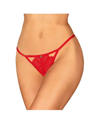 Tipy na valentýnské dárky pro ženy - Obsessive Ingridia tanga - červená - 23227573121 - M/L