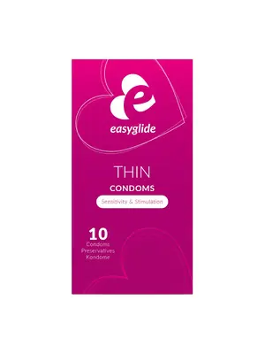 Ultra jemné a tenké kondomy - EasyGlide Extra Thin kondomy 10 ks - ecEGC007