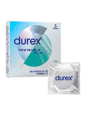 Ultra jemné a tenké kondomy - DUREX kondomy Invisible Slim 3 ks - 5900627093223