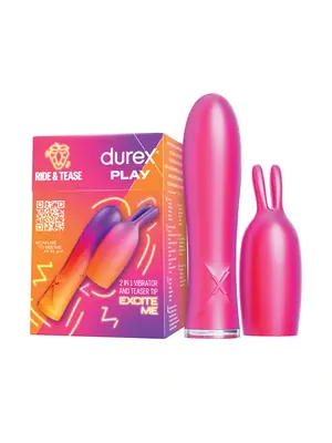 Mini vibrátory - DUREX Play Vibrátor 2v1 se stimulační špičkou - 3268171