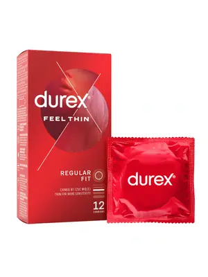 Ultra jemné a tenké kondomy - DUREX Feel Thin Regular fit kondomy 12 ks - 5900627096927