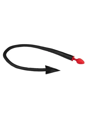 Anální kolíky s ocasem - OUCH! Devil's Tail silikonový anální kolík s ocasem - shmOU928BLK