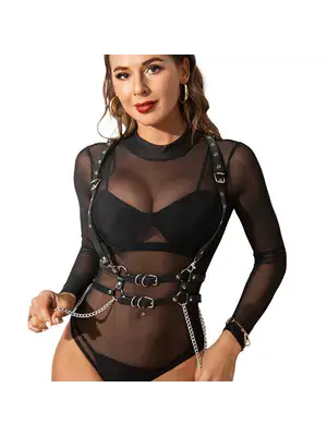 Harness - Subblime Harness s řetízky - černý - D-239275