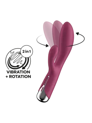 Rotační a rabbit vibrátory - Satisfyer Spinning Rabbit 1vibrátor - vínový - sat4048727