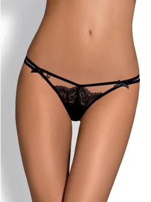 Erotické kalhotky - Obsessive Double tanga Intensa černé  - 5901688206164 - L/XL